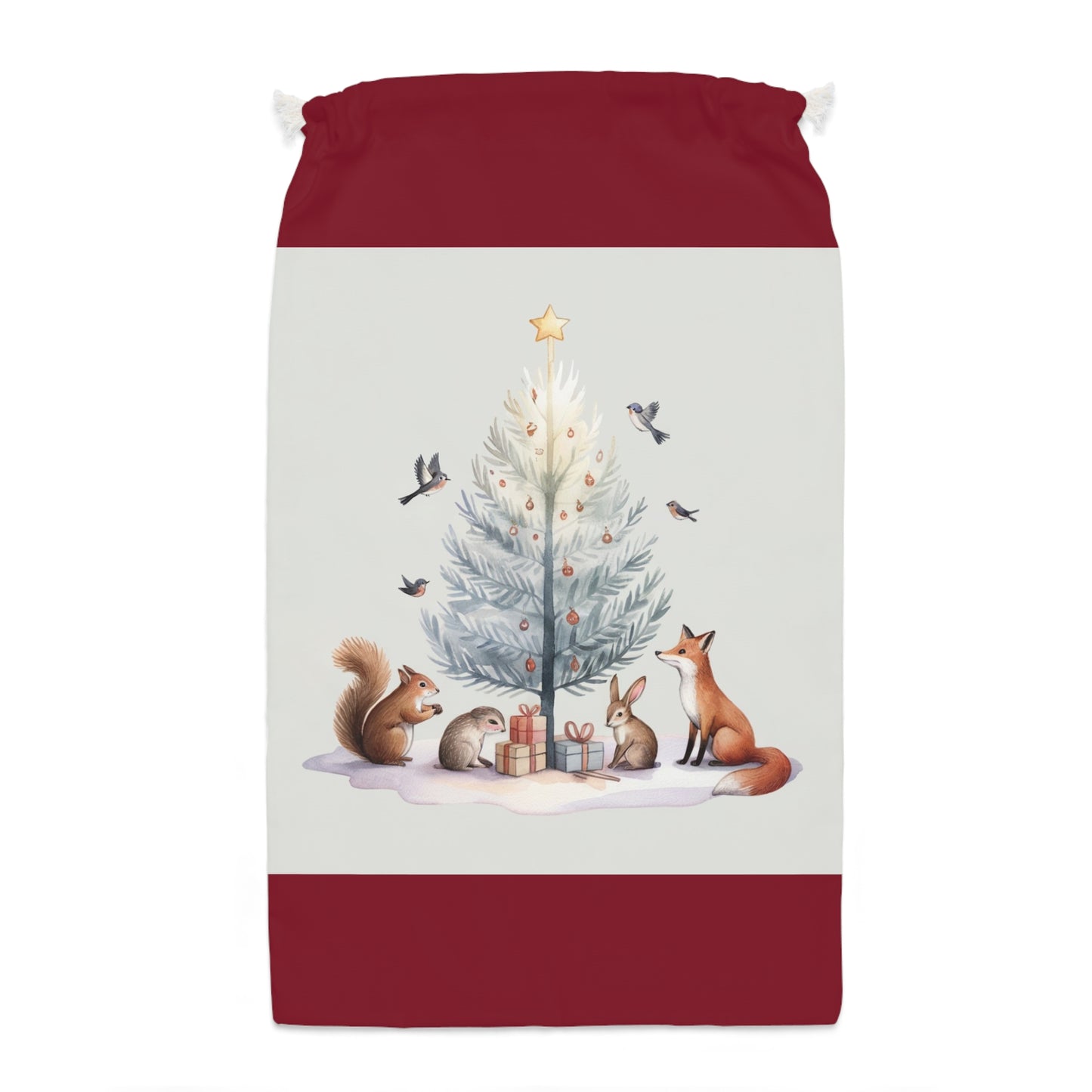 Woodland Animals Christmas Sack | Cute Holiday Gift Bag