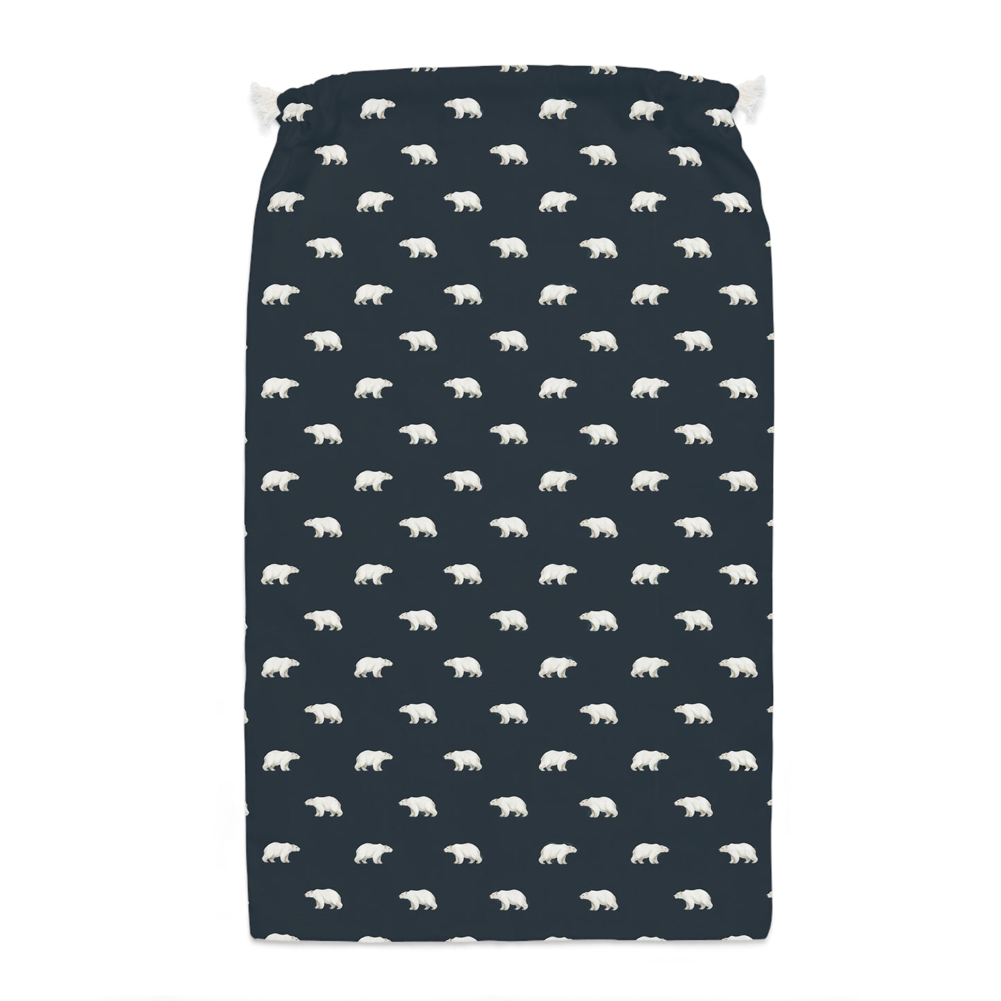 Navy Christmas Sack with Cute Polar Bear Design