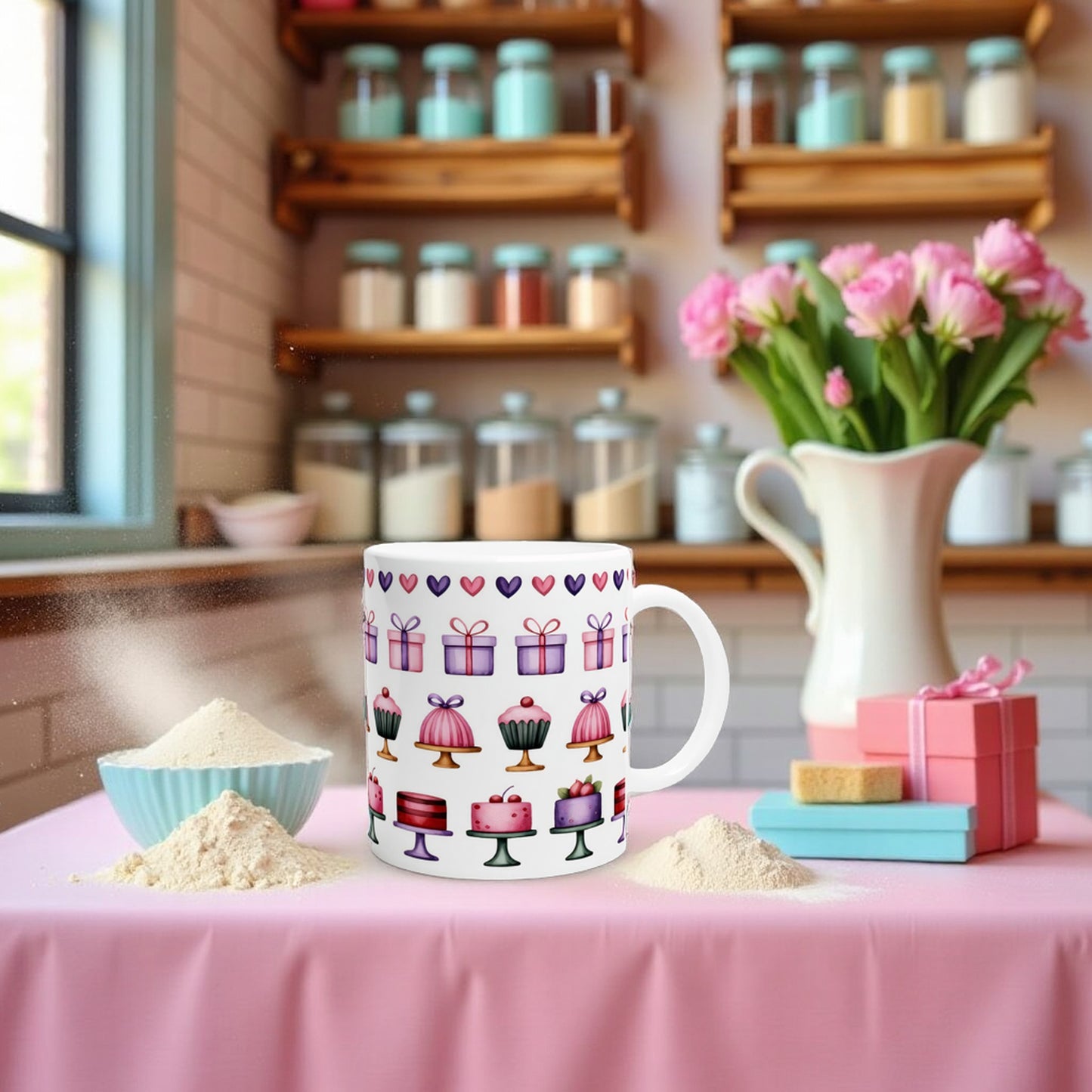 Ceramic Mug for Baking Lovers - Sweet Treats Design