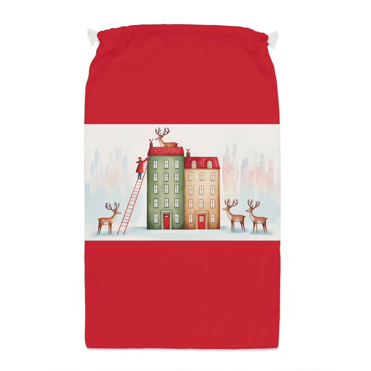 Whimsical Reindeer Christmas Sack | Novelty Holiday Decor