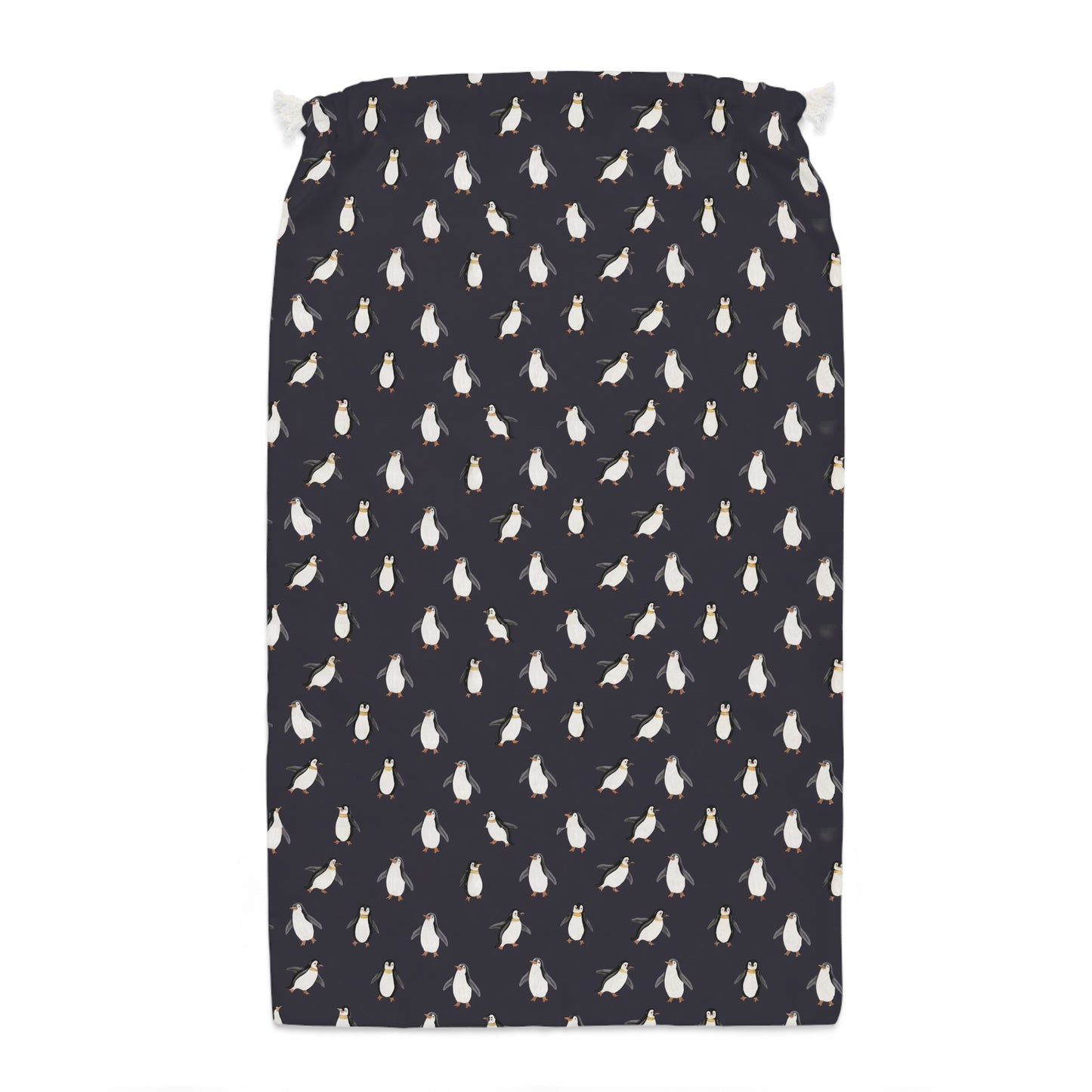 Adorable Penguin Navy Christmas Sack - Festive Holiday Gift Bag