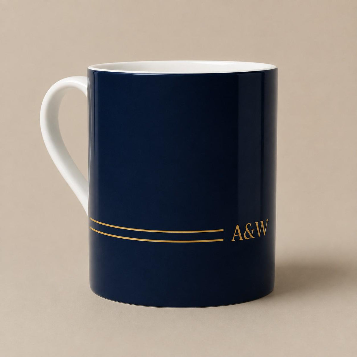 A&W Navy & Gold Fine Bone China Mug