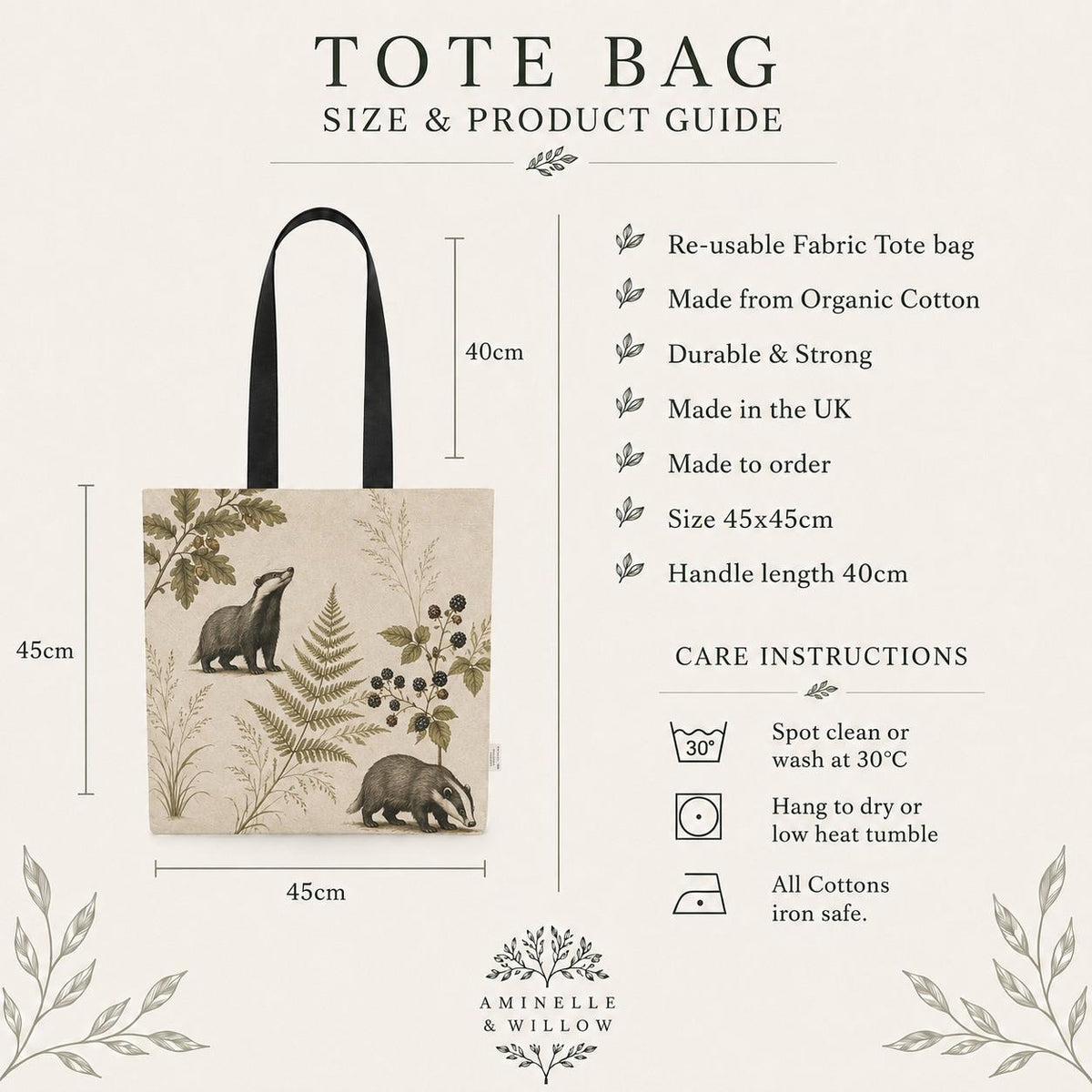 Badger & Bramble Tote Bag