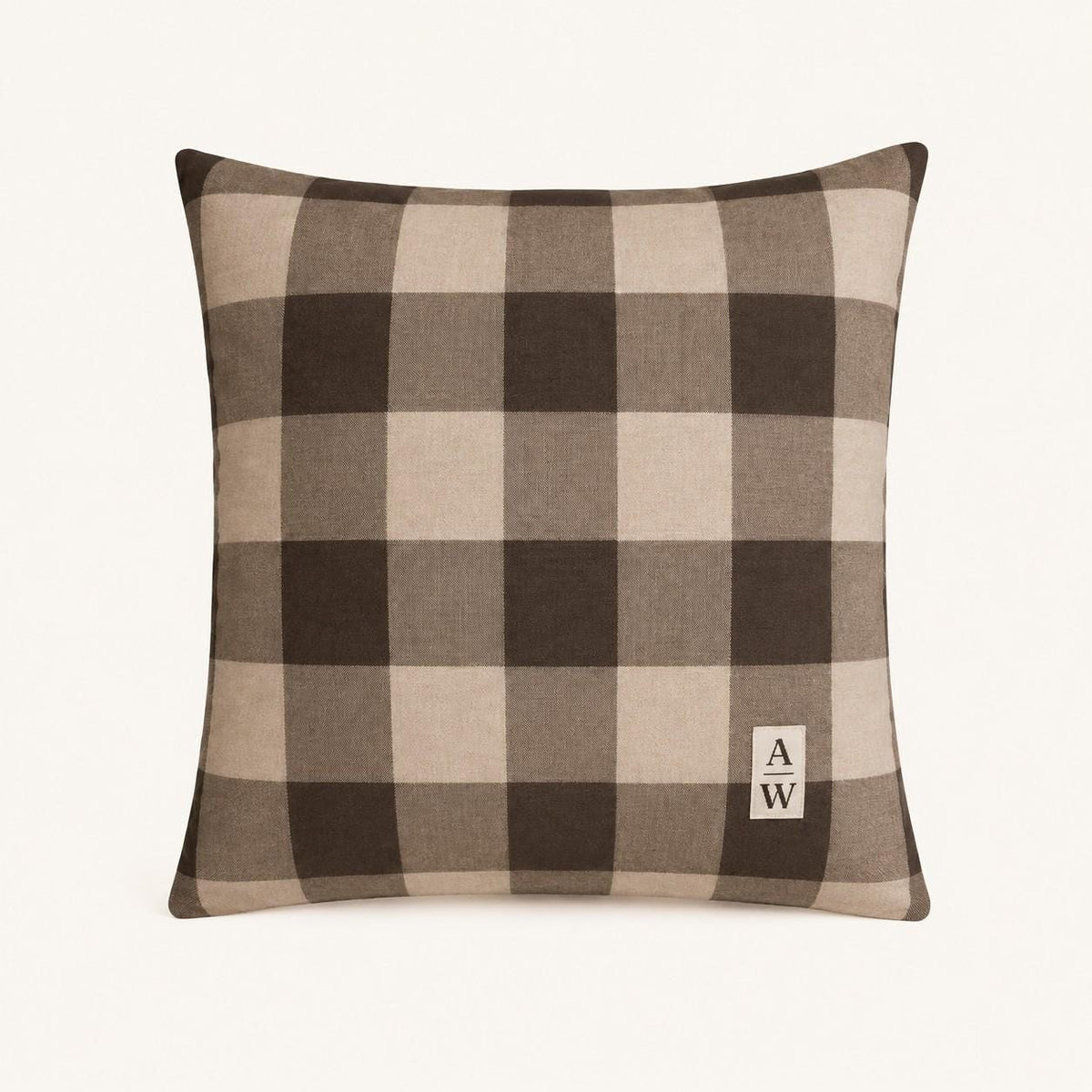 The Heritage Gingham Cushion – Espresso