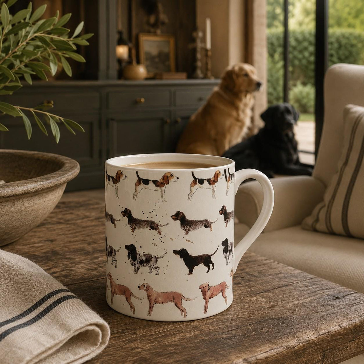 Country Dogs Fine Bone China Mug