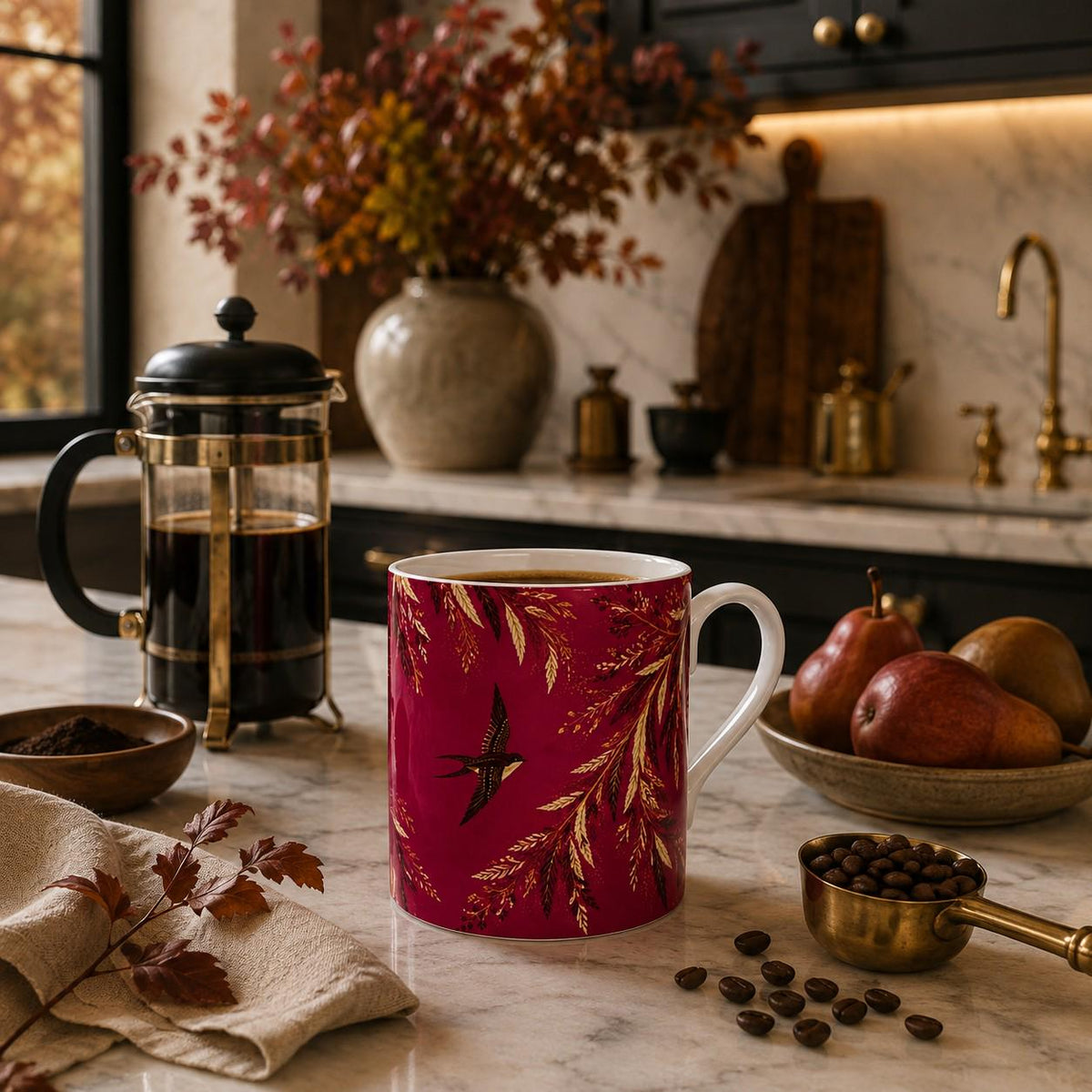The Crimson Swift Fine Bone China Mug