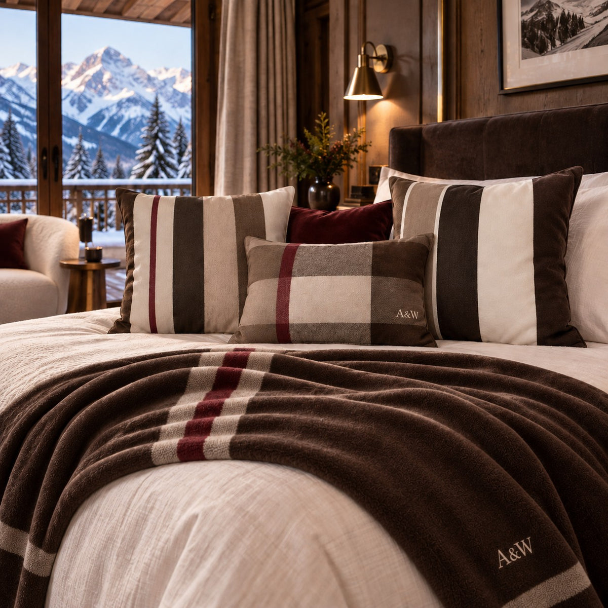 The Alpine Club Stripe Cushion