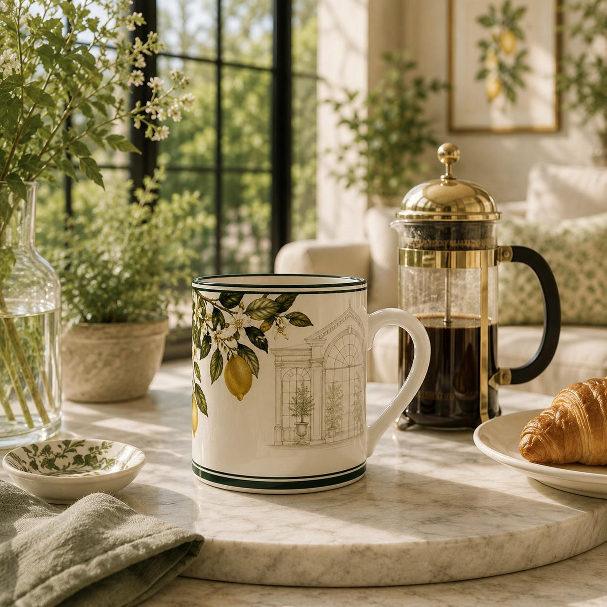 The Orangery Lemon House Fine Bone China Mug