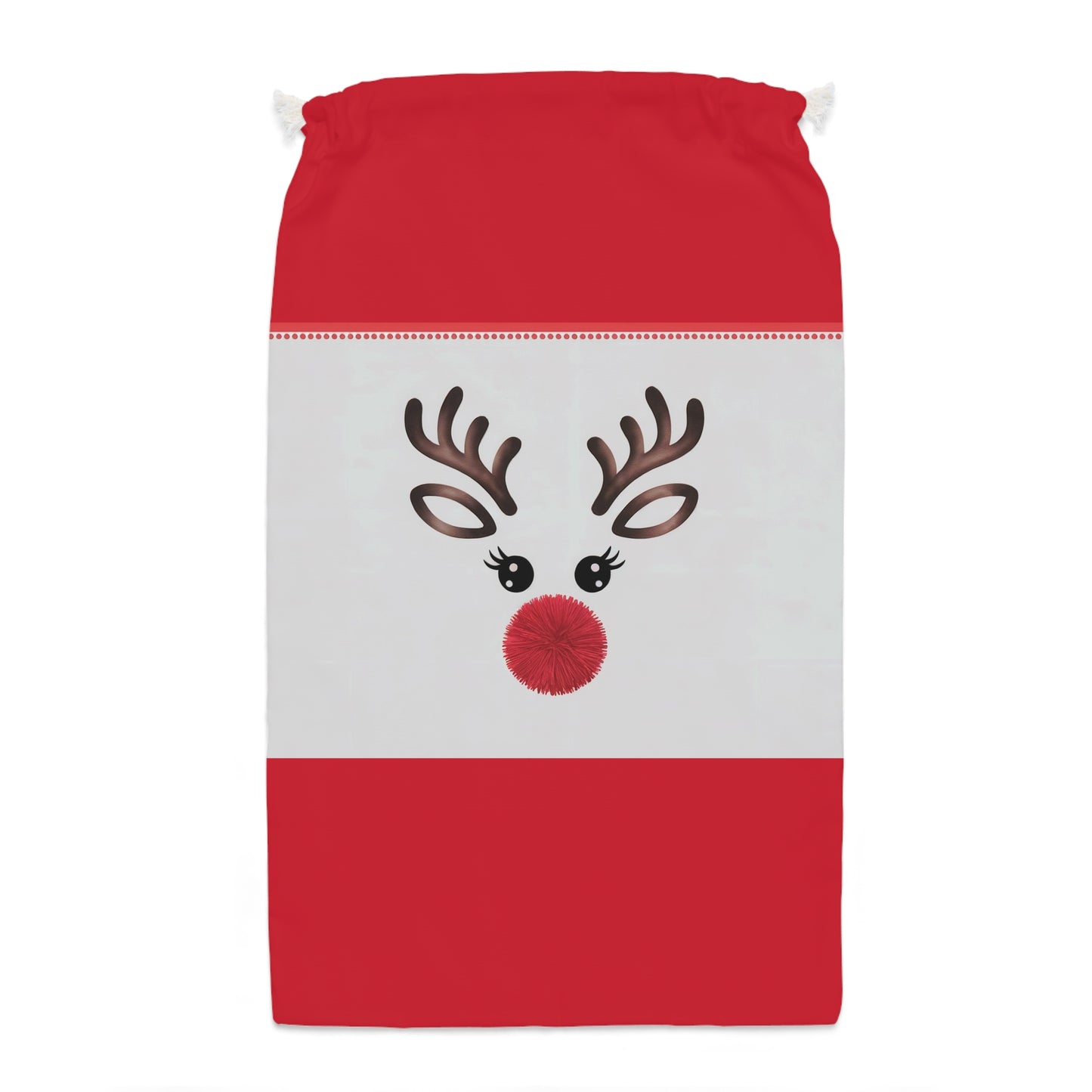 Festive Novelty Christmas Sack with Reindeer Print | Unique Gift