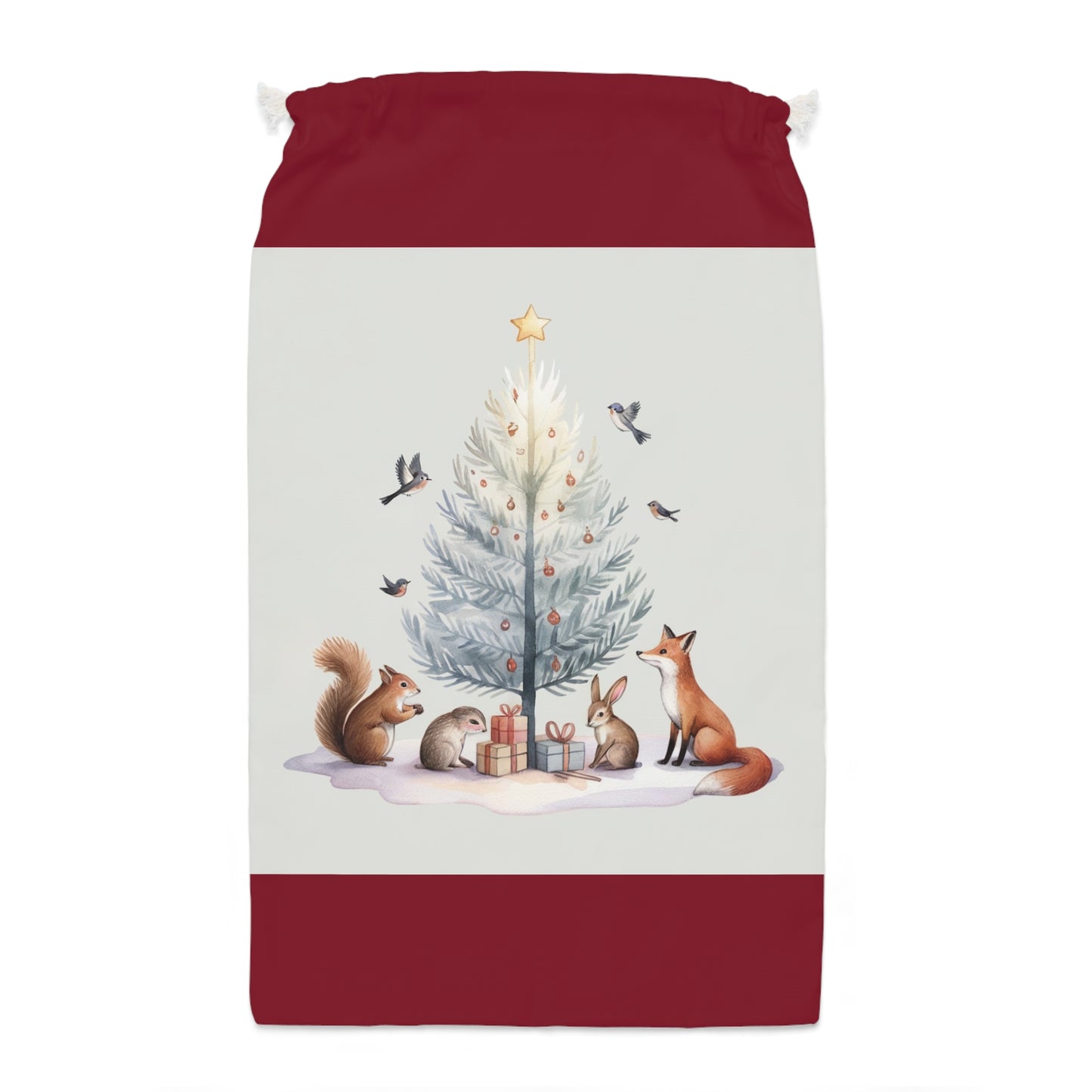Woodland Animals Christmas Sack | Cute Holiday Gift Bag