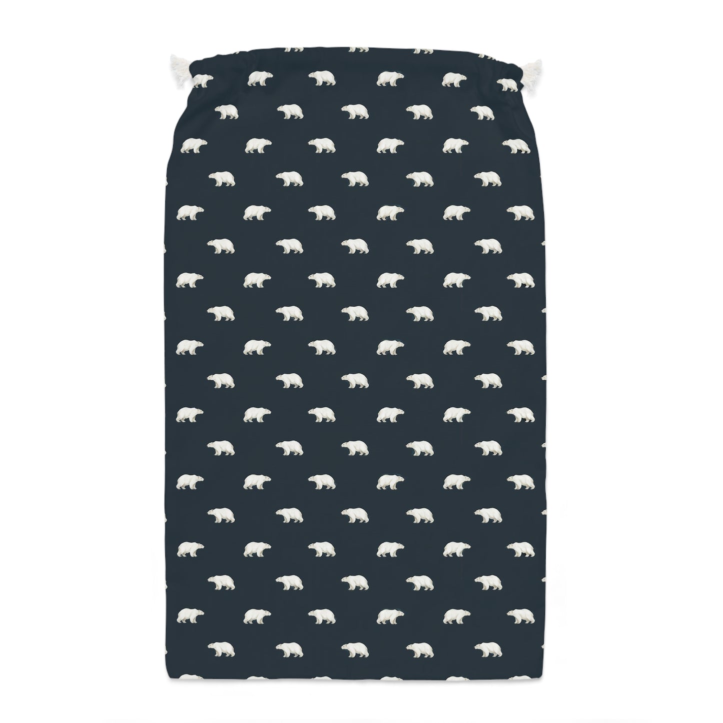 Navy Christmas Sack with Cute Polar Bear Design