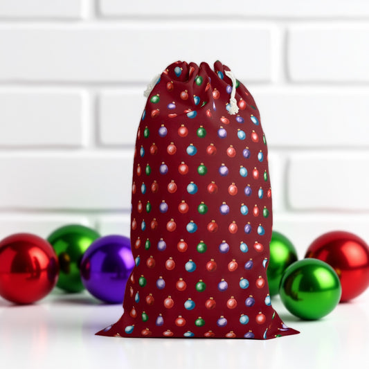 Festive Bauble Christmas Sack - Perfect for Gifts & Decor