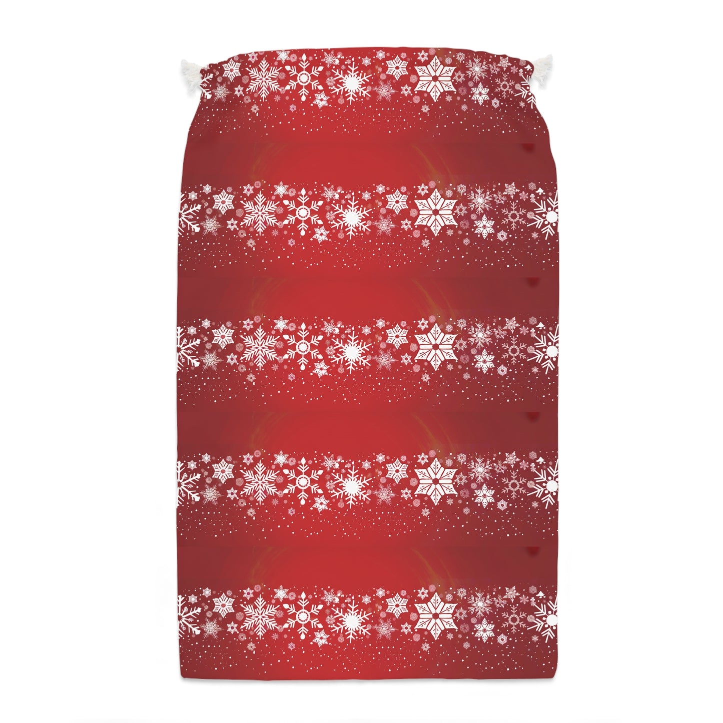 Decorative Red Snowflake Christmas Sack | Unique Holiday Decor Item