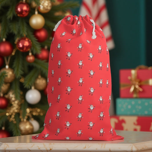 Santa Design Christmas Sack - Festive Gift Bag for Kids