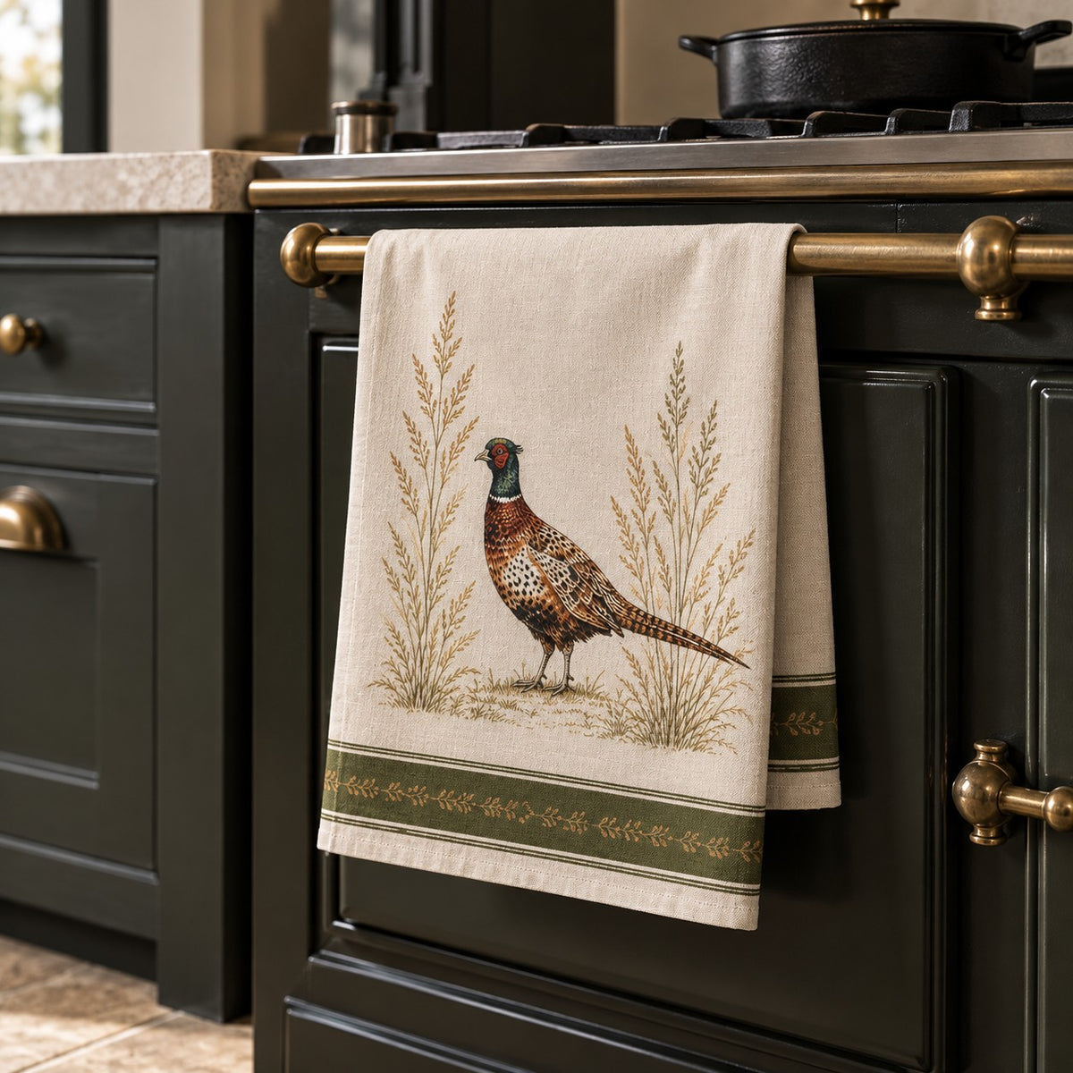 Moorland Pheasant Tea Towel