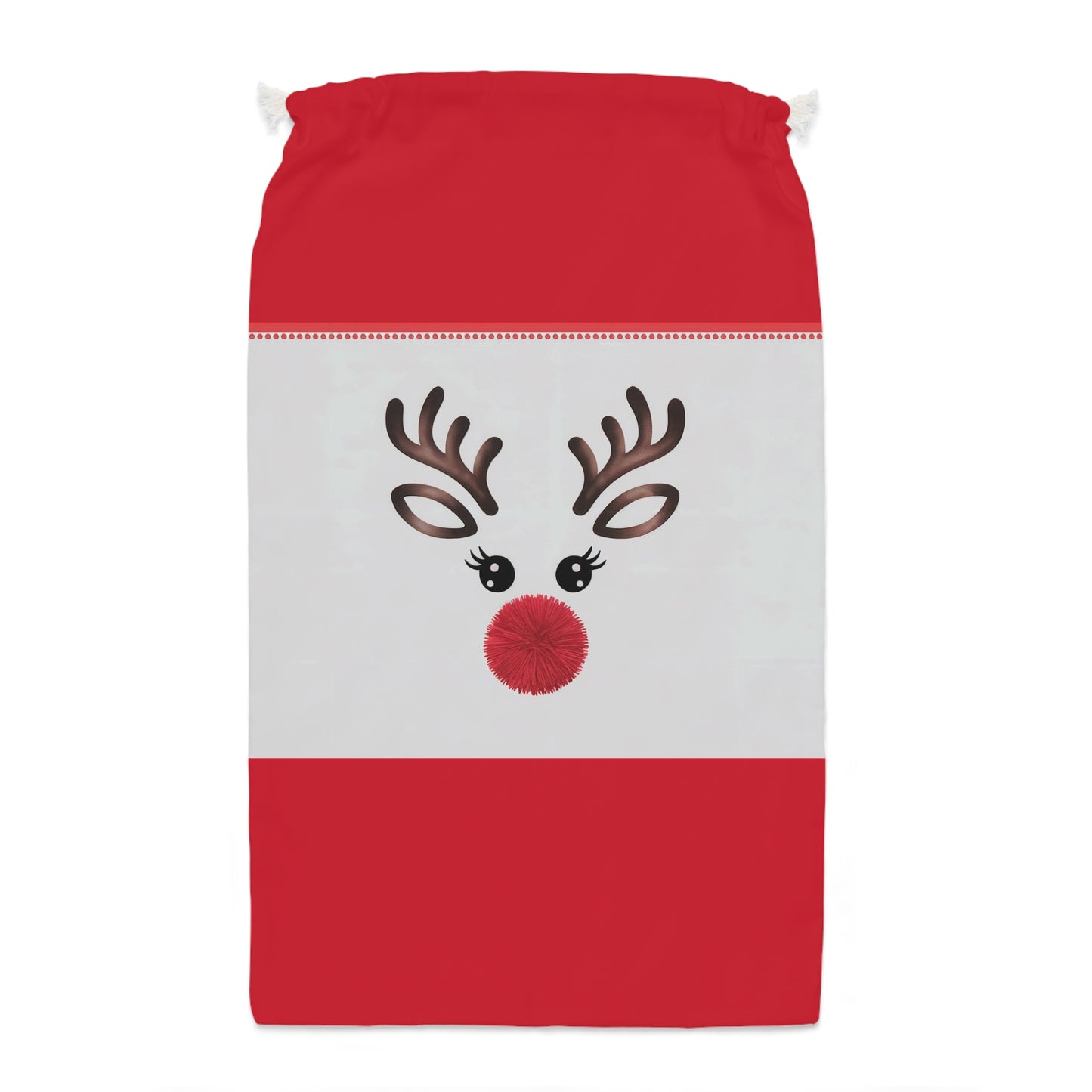 Festive Novelty Christmas Sack with Reindeer Print | Unique Gift