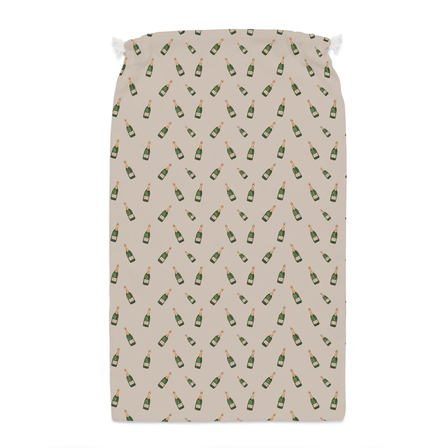Festive Champagne Christmas Sack - Holiday Gift Bag for Bubbly Lovers