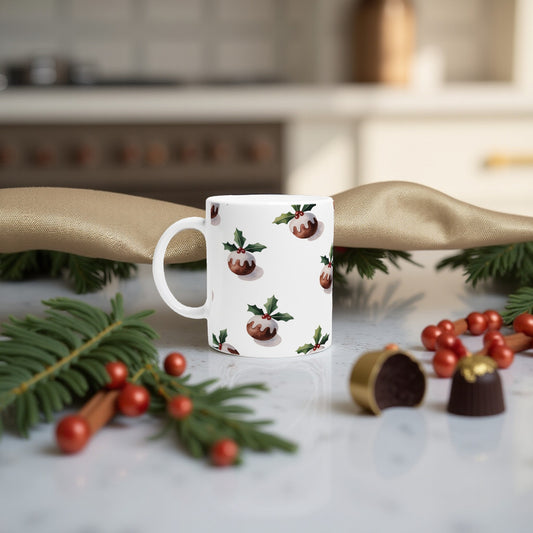 Ceramic Christmas Pudding Mug for Cosy Winter Mornings