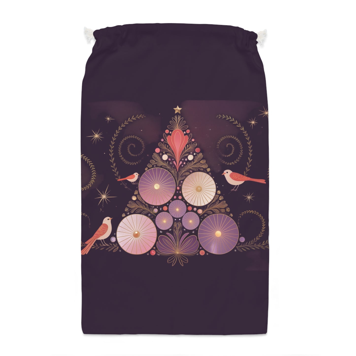 Elegant Luxury Christmas Tree Sack in Purple - Festive Décor
