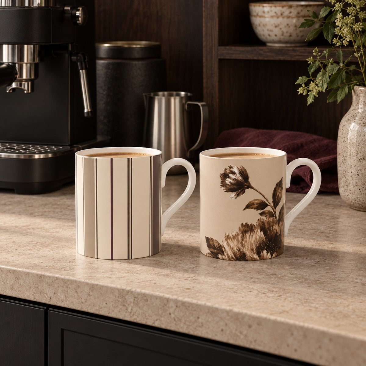 Mulberry & Stone Heritage Stripe Fine Bone China Mug