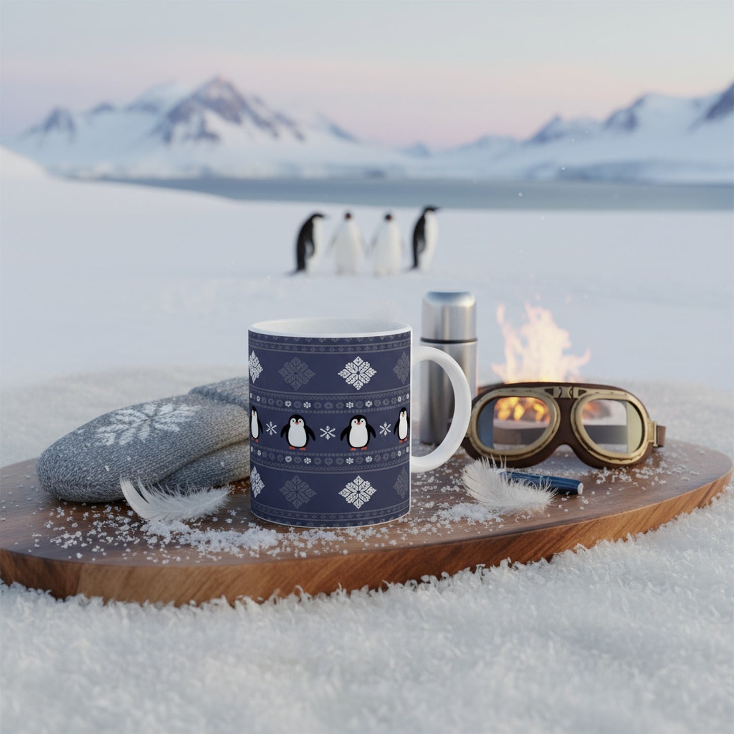 Adorable Christmas Penguin Mug