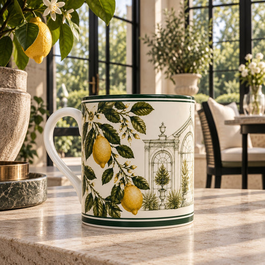 The Orangery Lemon Glasshouse Fine Bone China Mug