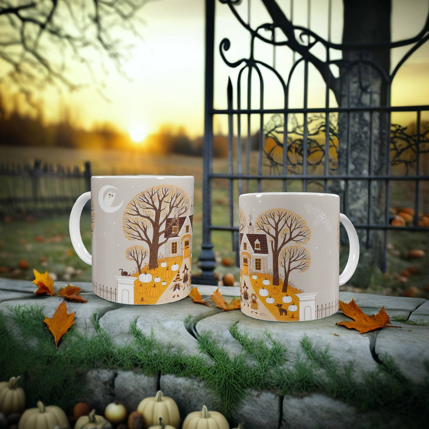 Halloween Trick or Treat Ceramic Mug - Spooky Season Drinkware