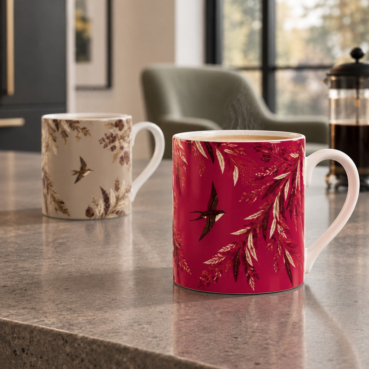 The Crimson Swift Fine Bone China Mug