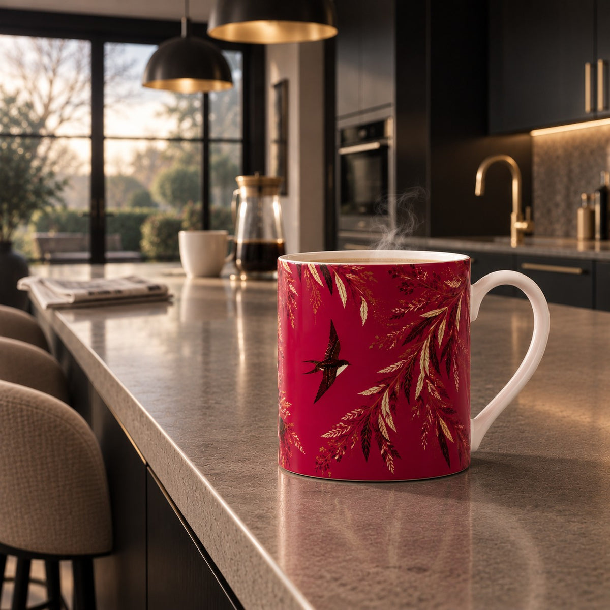 The Crimson Swift Fine Bone China Mug