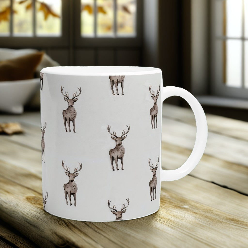 Wildlife Lover Gift - Highland Stags Ceramic Coffee Mug
