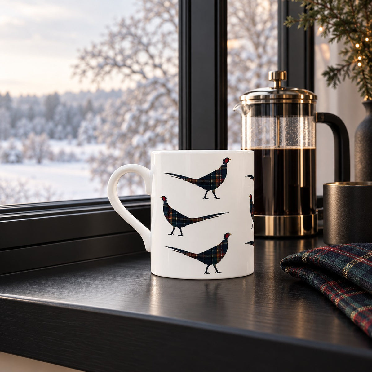 Tartan Pheasant Mug