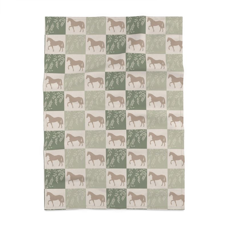 Equestrian Willow Tea Towel – Sage Green