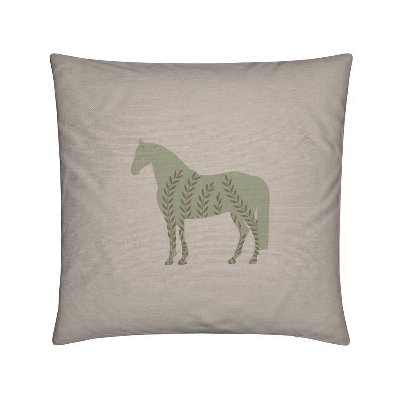 Equestrian Willow Cushion – Sage & Taupe