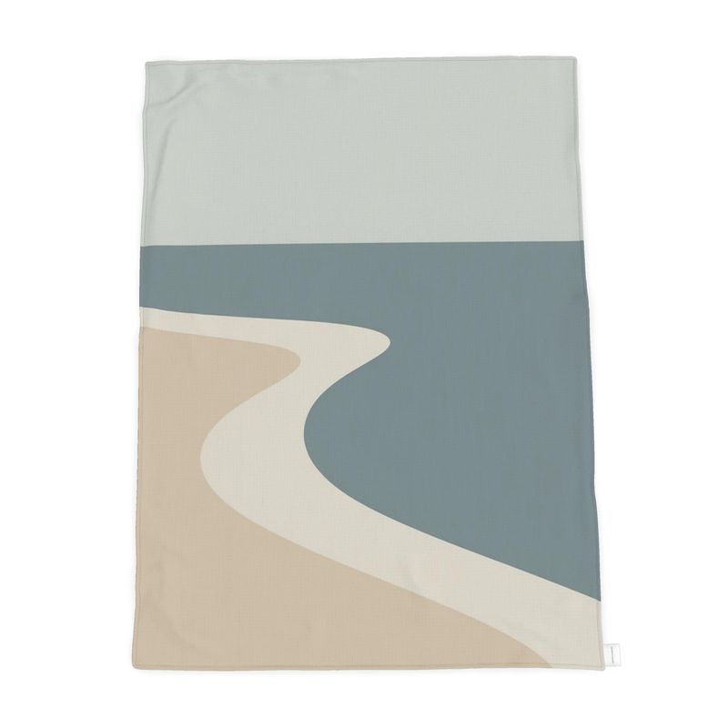 Shoreline Cotton Throw – Coastal Calm Minimal Design