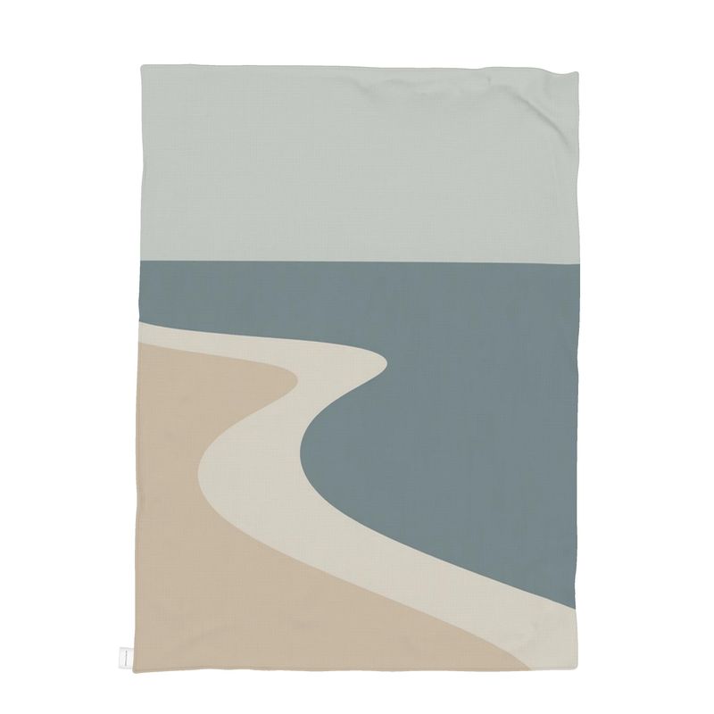 Shoreline Cotton Throw – Coastal Calm Minimal Design