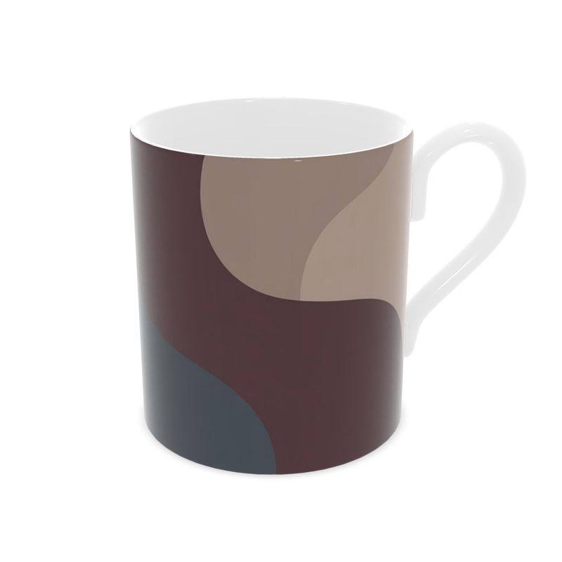 Silks Mug – Burgundy & Midnight Colour Block