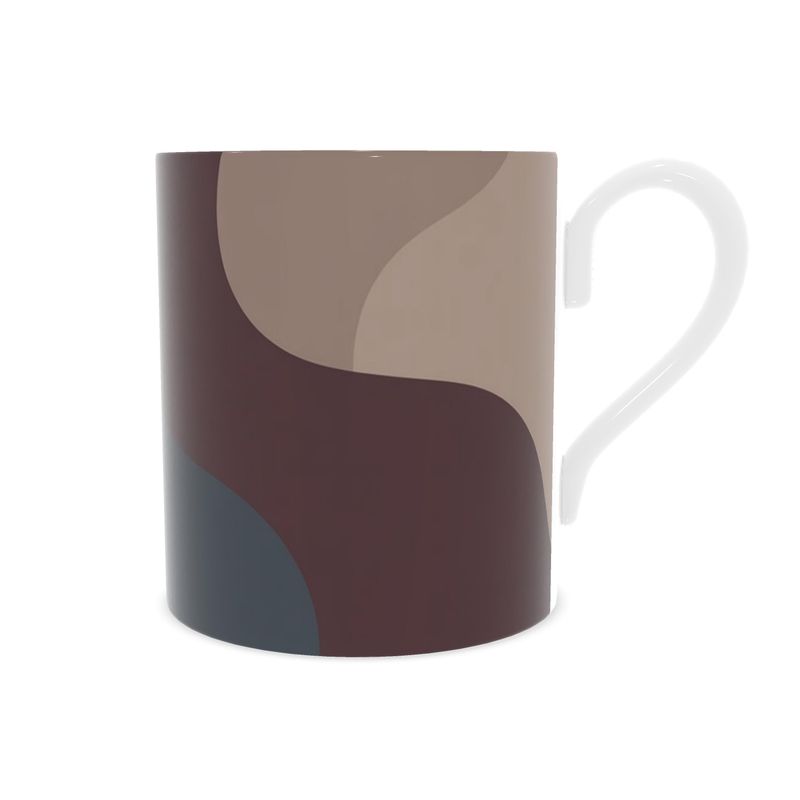 Silks Mug – Burgundy & Midnight Colour Block