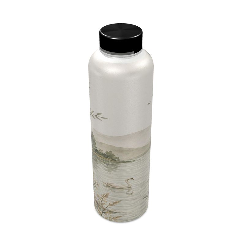 Premium Riverbank Water Bottle – Serene Landscape Design