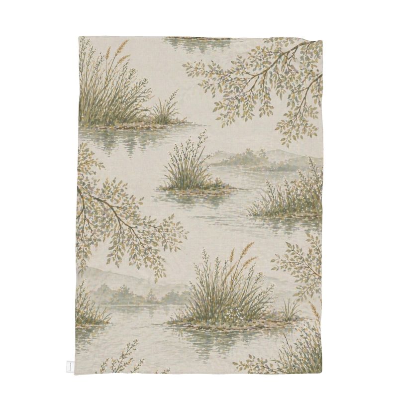 Riverbank Watercolour Throw – Serene Nature-Inspired Blanket