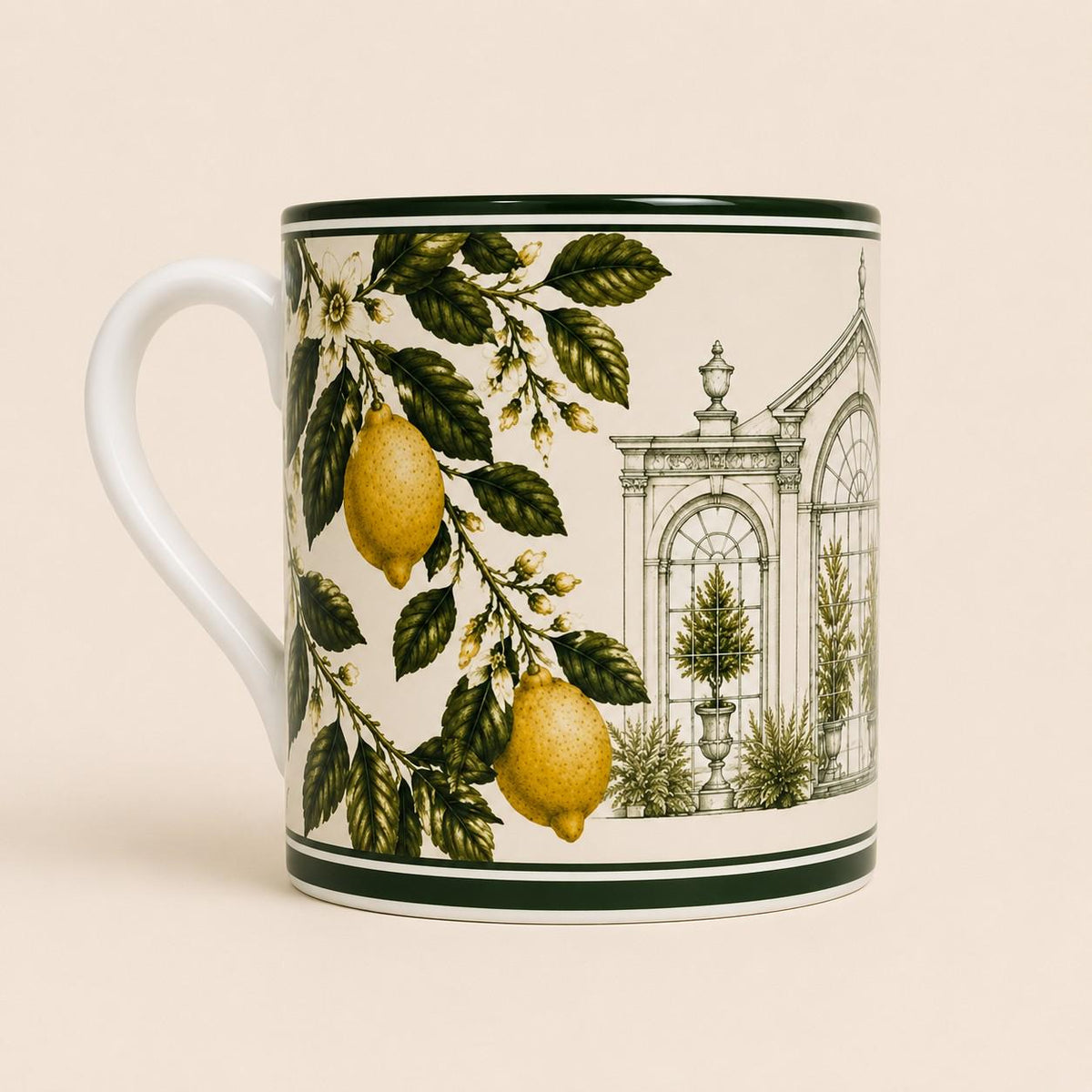 The Orangery Lemon Glasshouse Fine Bone China Mug