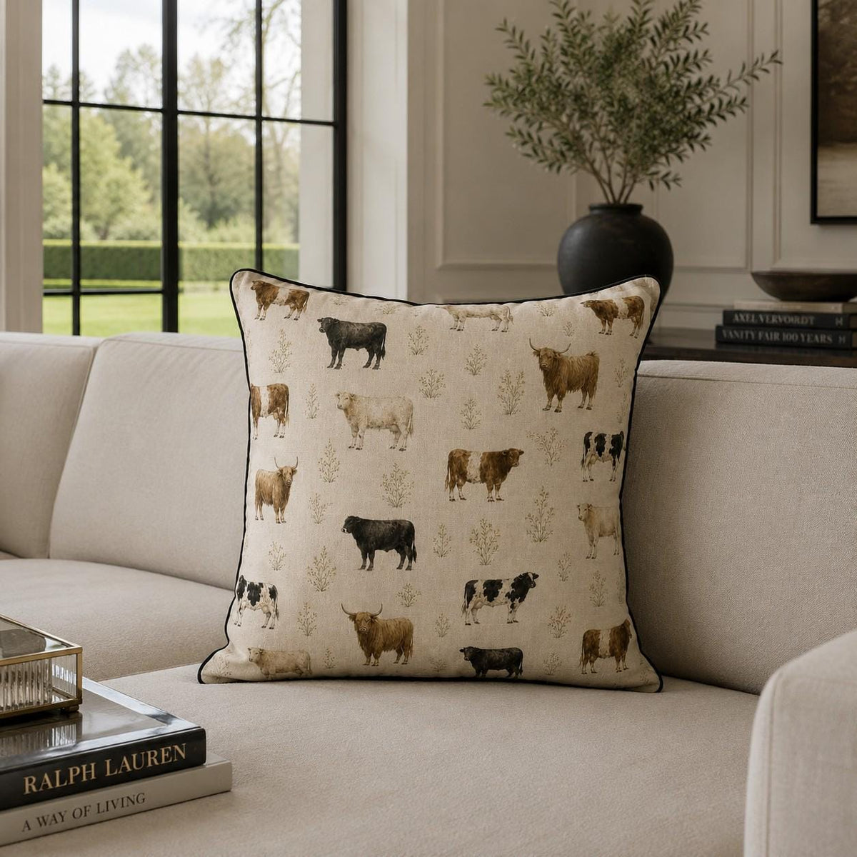 Country Edit Cattle Cushion