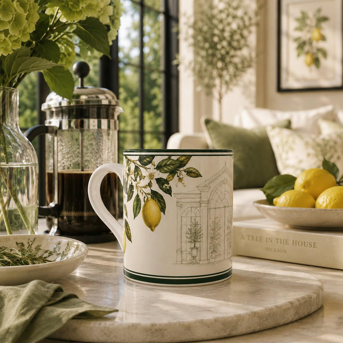 The Orangery Lemon House Fine Bone China Mug