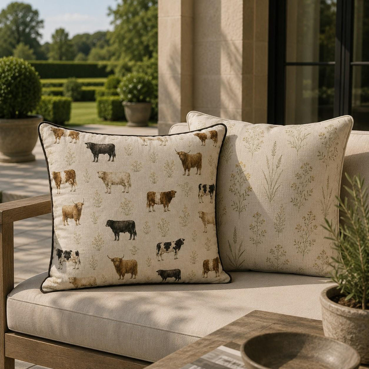 Country Edit Cattle Cushion