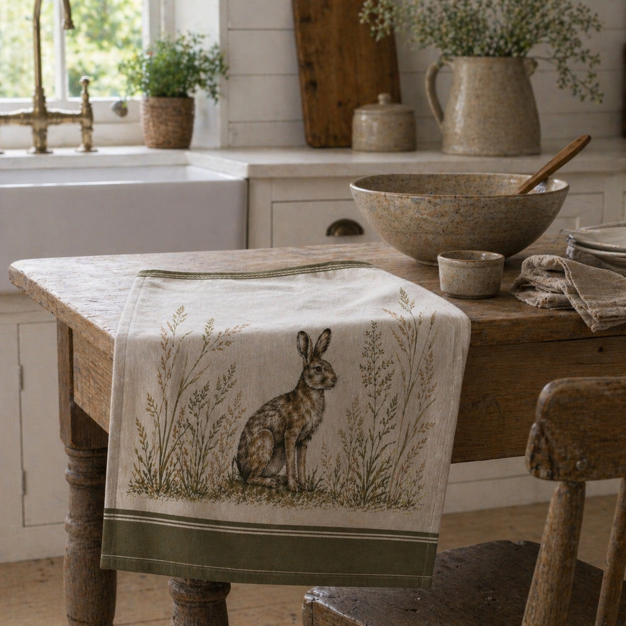 Estate Hare Tea Towel