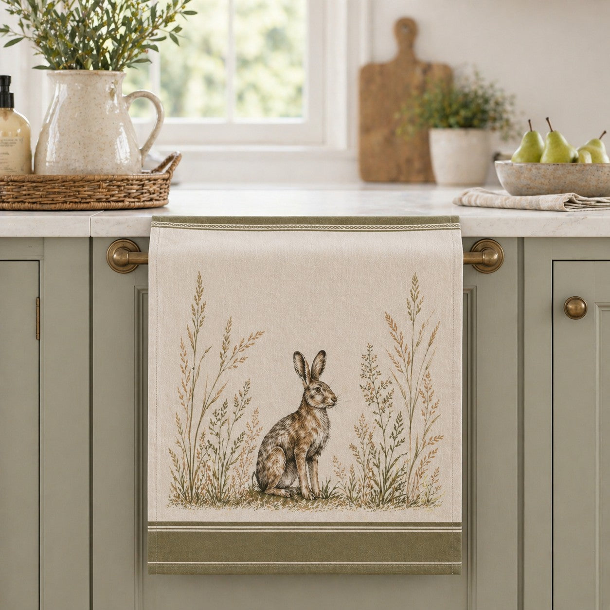 Estate Hare Tea Towel