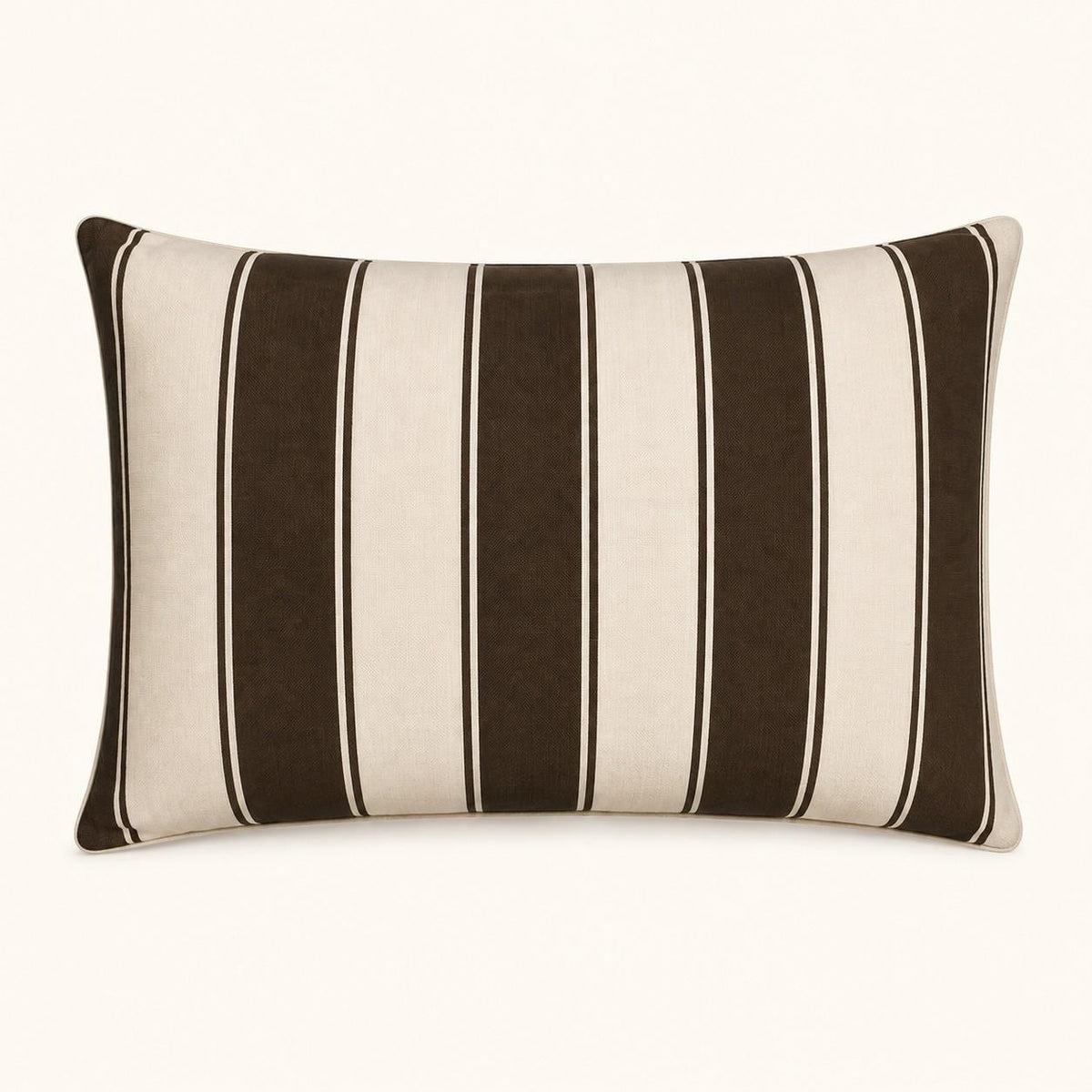 The Heritage Stripe Cushion – Espresso