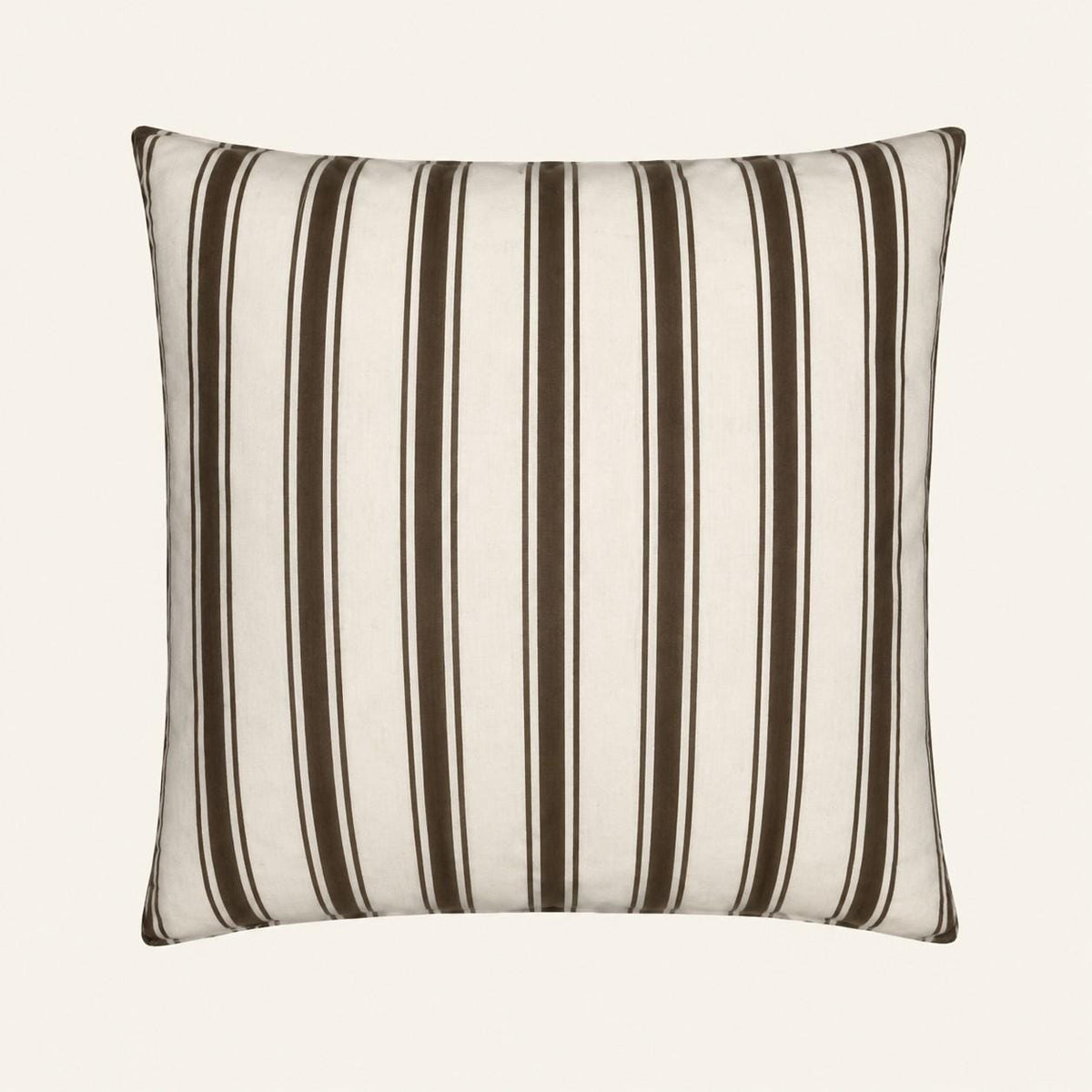 The Heritage Pinstripe Cushion – Espresso