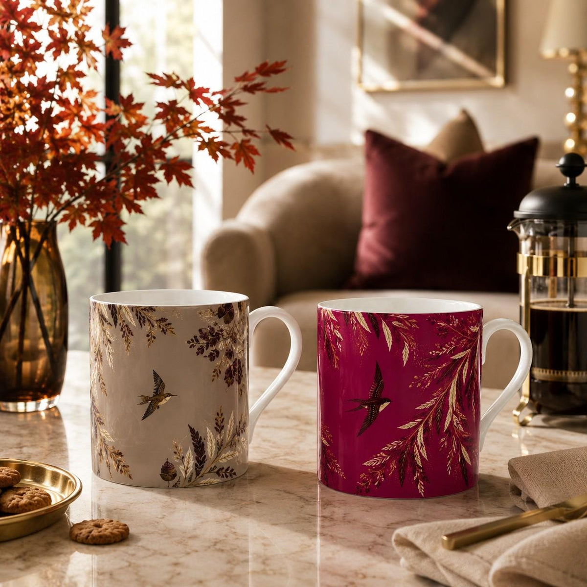 The Crimson Swift Fine Bone China Mug
