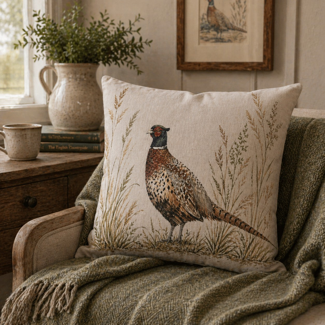 Estate Pheasant Cushion