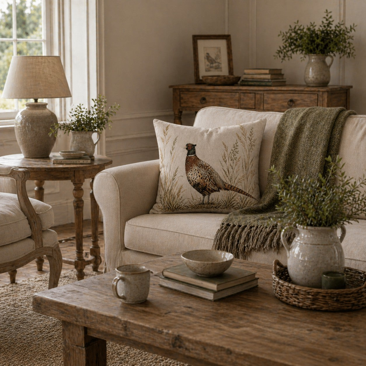 Estate Pheasant Cushion